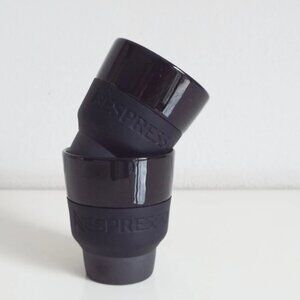 Nespresso Touch cup set (2) porcelain espresso cups black